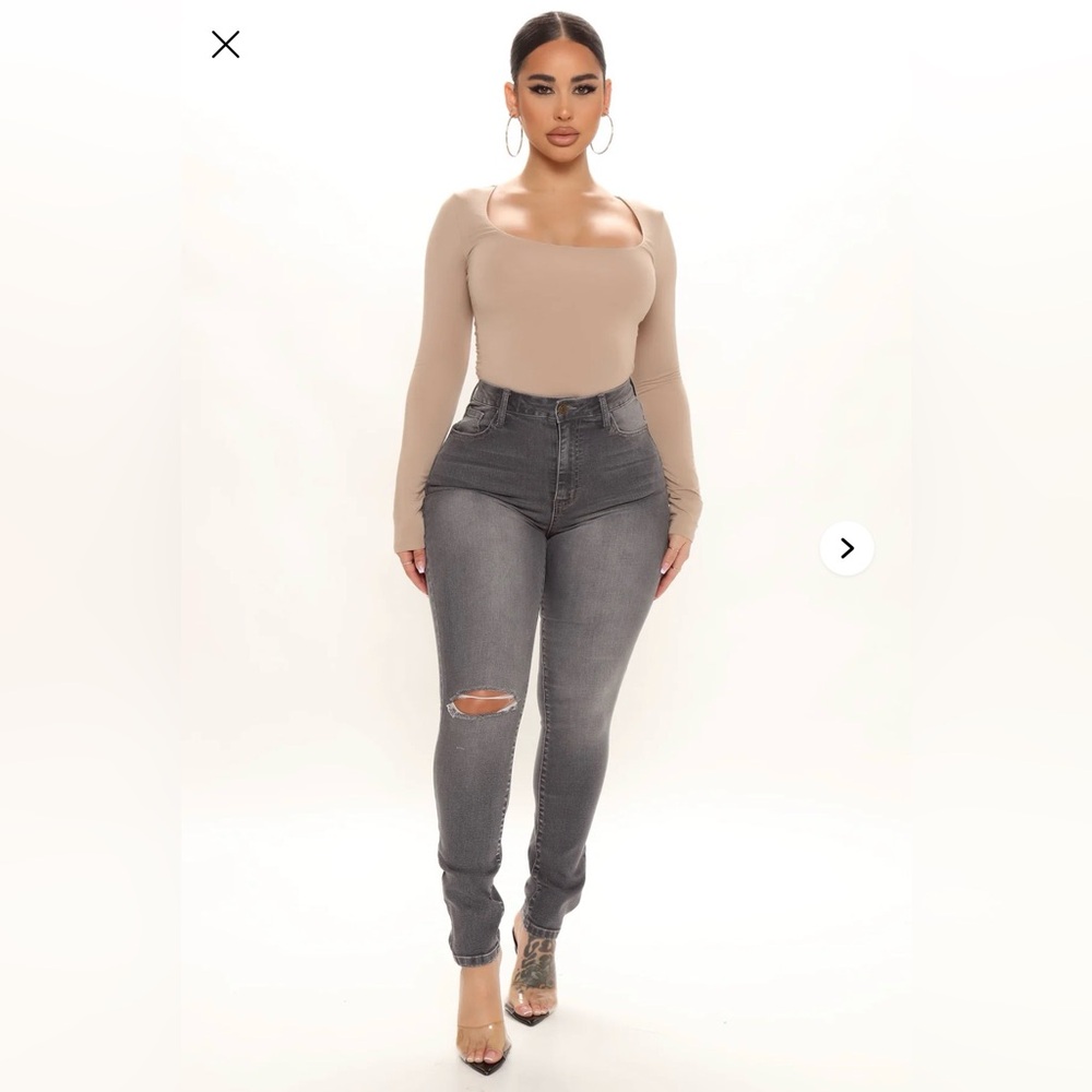 NWT Fashion Nova Gray High Rise Skinny Jeans